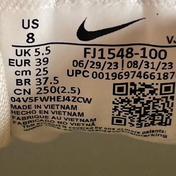 Nike Free Metcon 5 PRM White Light Lime Green Sneakers Women’s Size 8 - Picture 8 of 8